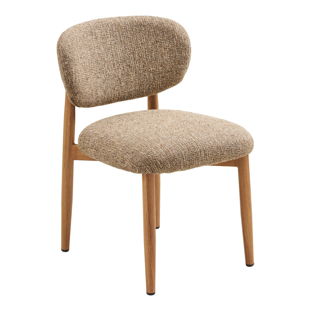 Scaun de dining, maro închis, picioare cu aspect de lemn, natur, HN1358
