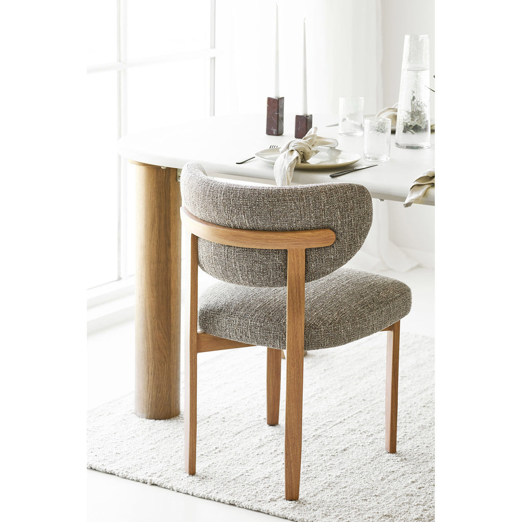Scaun de dining, maro închis, picioare cu aspect de lemn, natur, HN1358