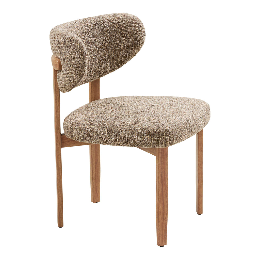 Scaun de dining, maro închis, picioare cu aspect de lemn, natur, HN1358