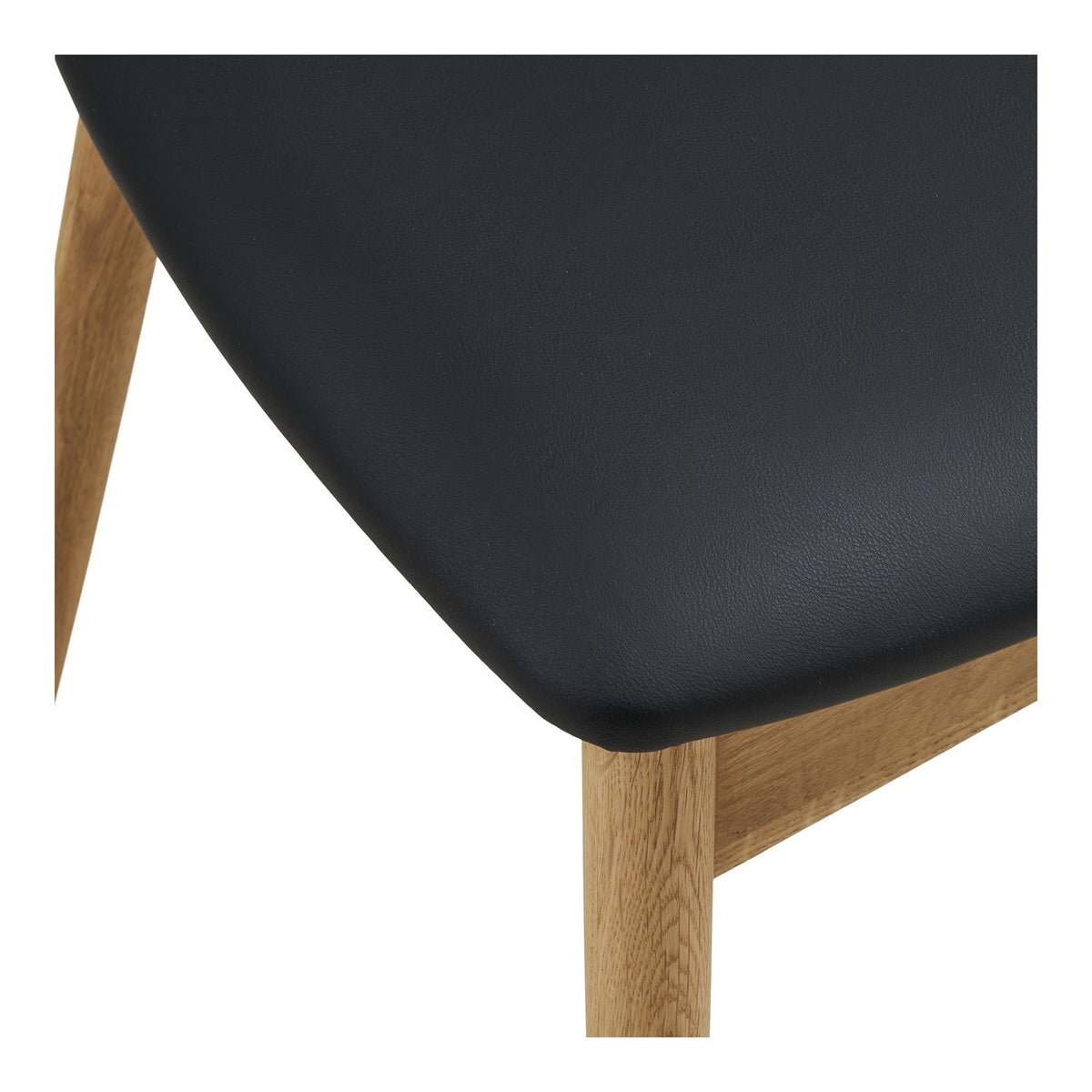Scaun de dining, stejar/piele sintetică PU, natur/negru