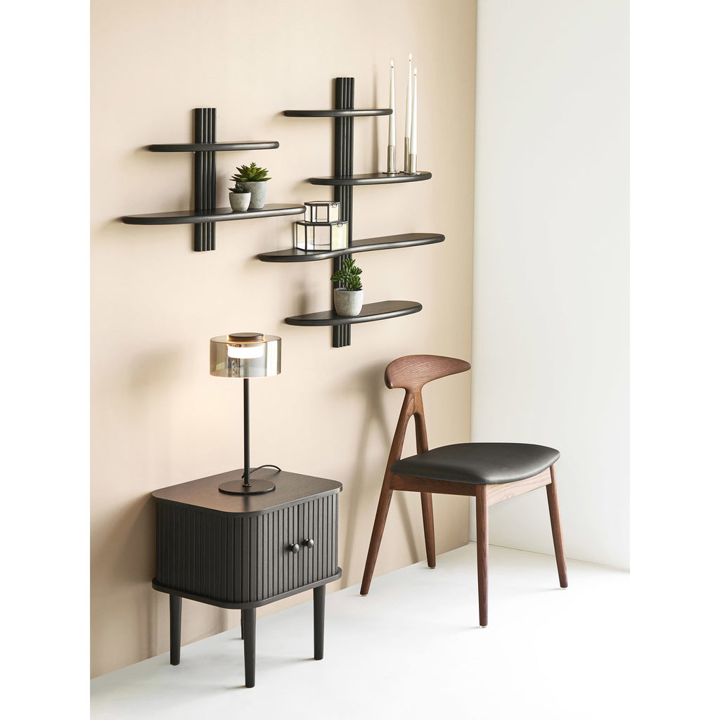 Scaun de dining, frasin/piele sintetică PU, maro închis/negru, HN1200