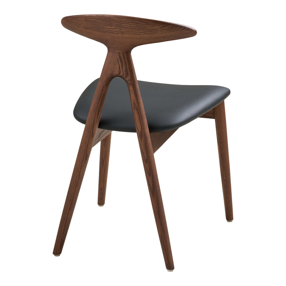 Scaun de dining, frasin/piele sintetică PU, maro închis/negru, HN1200