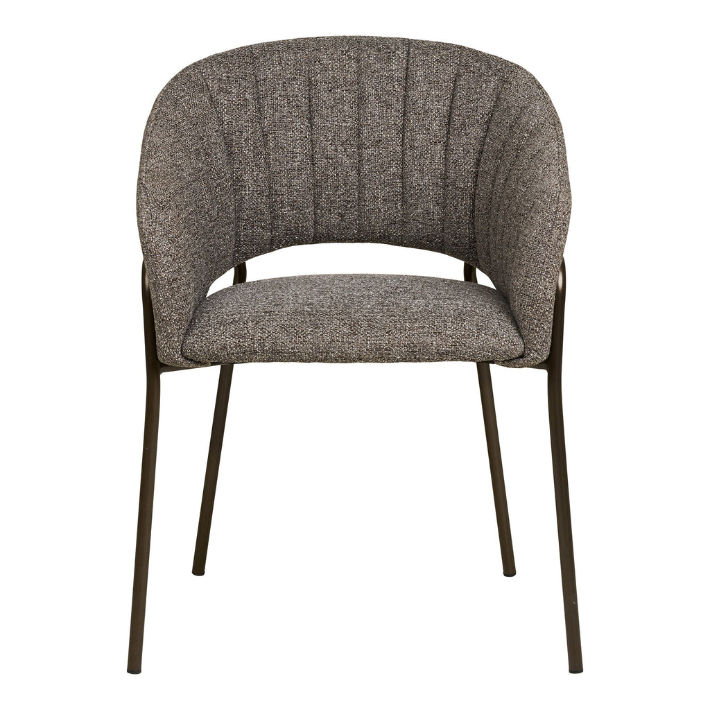 Scaun de dining, gri închis, picioare gri metalic, HN1353