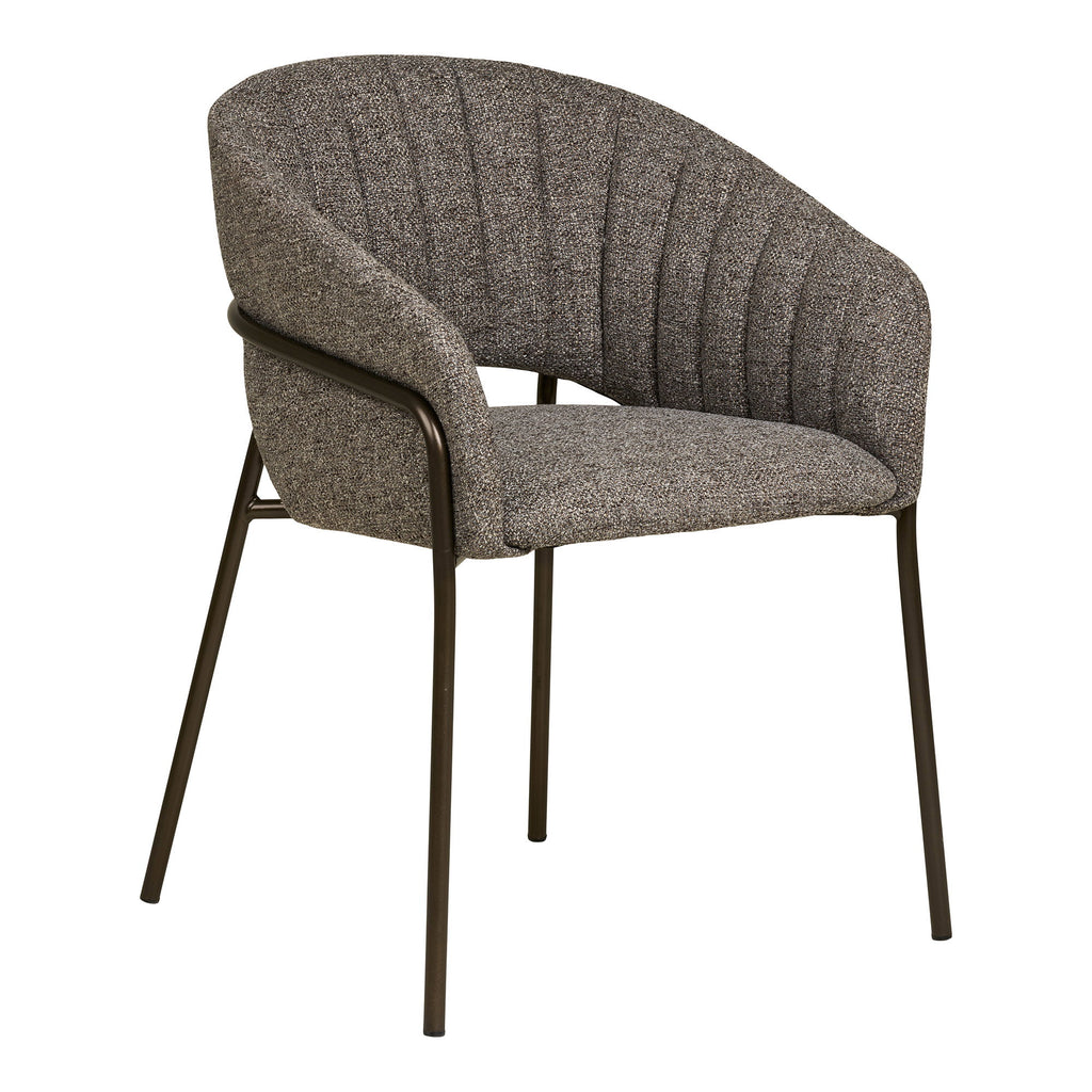 Scaun de dining, gri închis, picioare gri metalic, HN1353