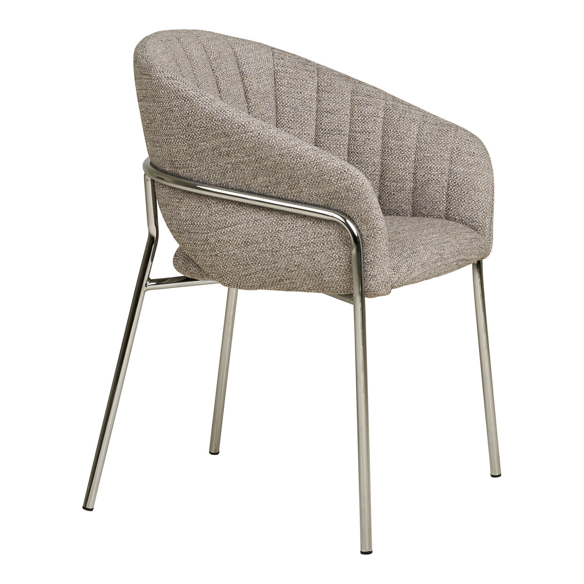 Scaun de dining, gri deschis, picioare cromate, HN1354