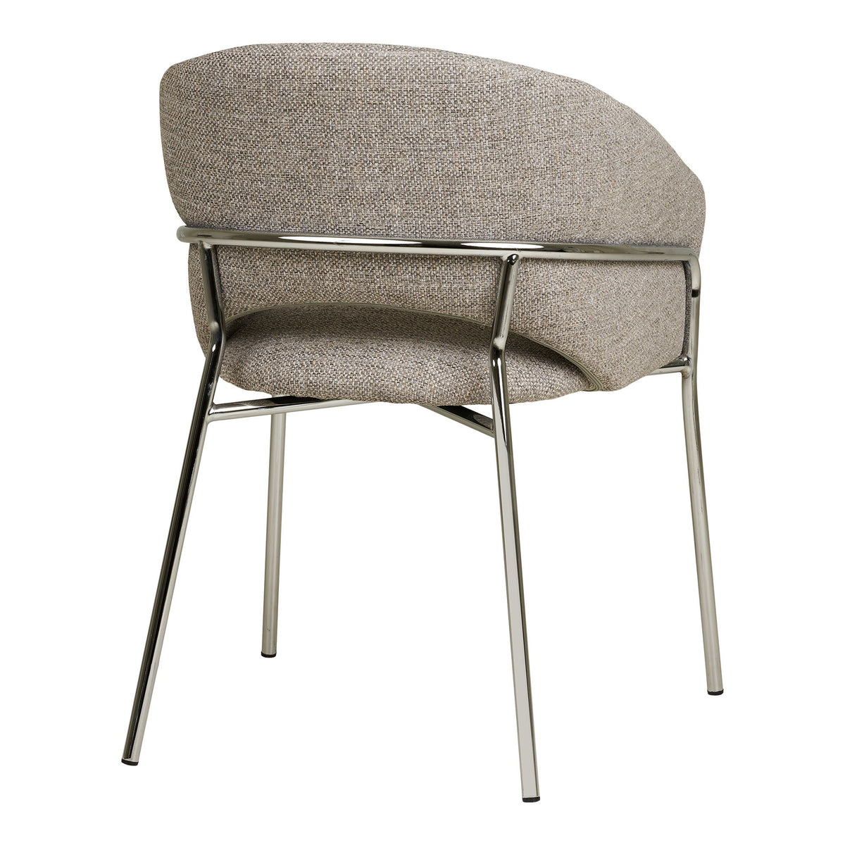 Scaun de dining, gri deschis, picioare cromate, HN1354