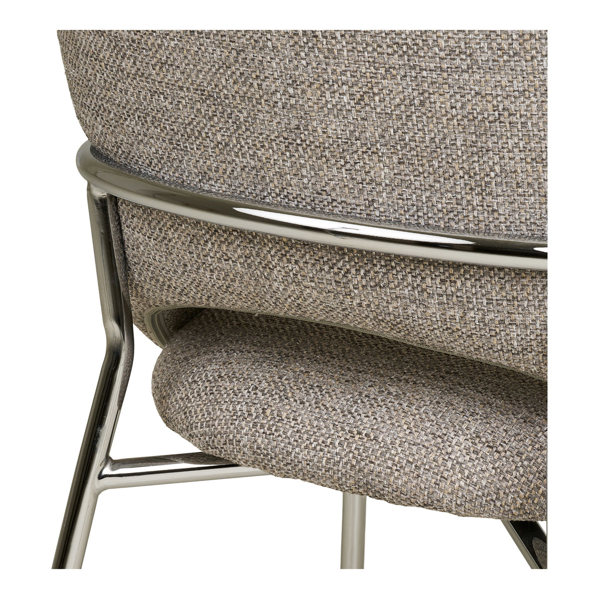 Scaun de dining, gri deschis, picioare cromate, HN1354