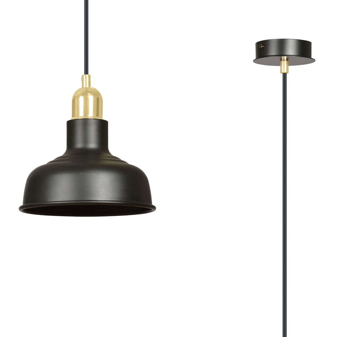 Lampa suspendata metalica neagra stil loft Ibor