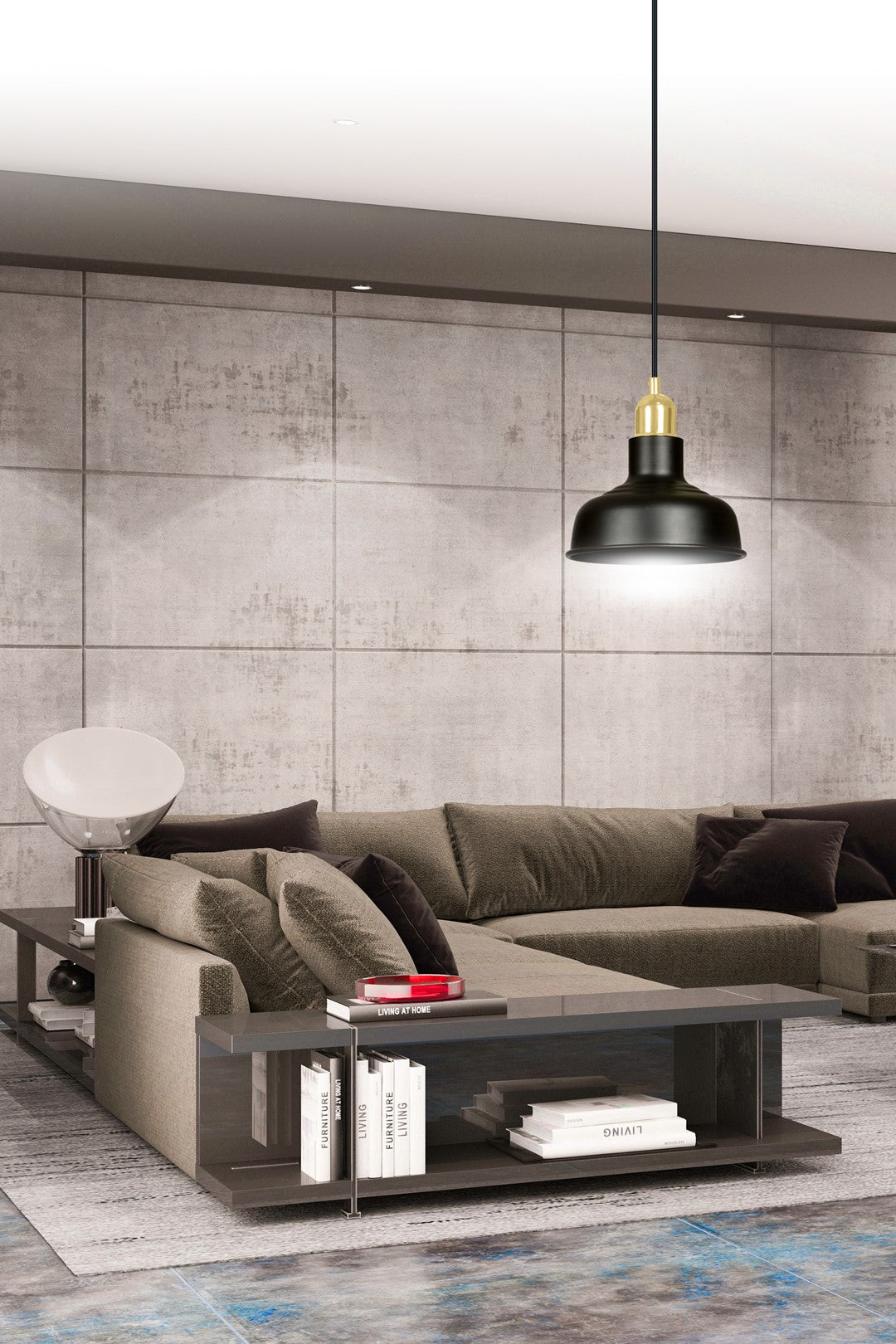 Lampa suspendata metalica neagra stil loft Ibor