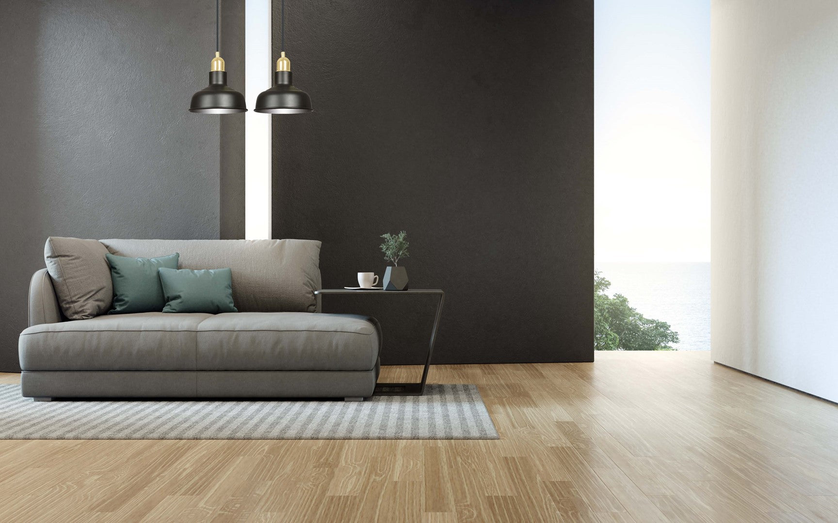 Lampa suspendata metalica neagra stil loft 2 lumini Ibor