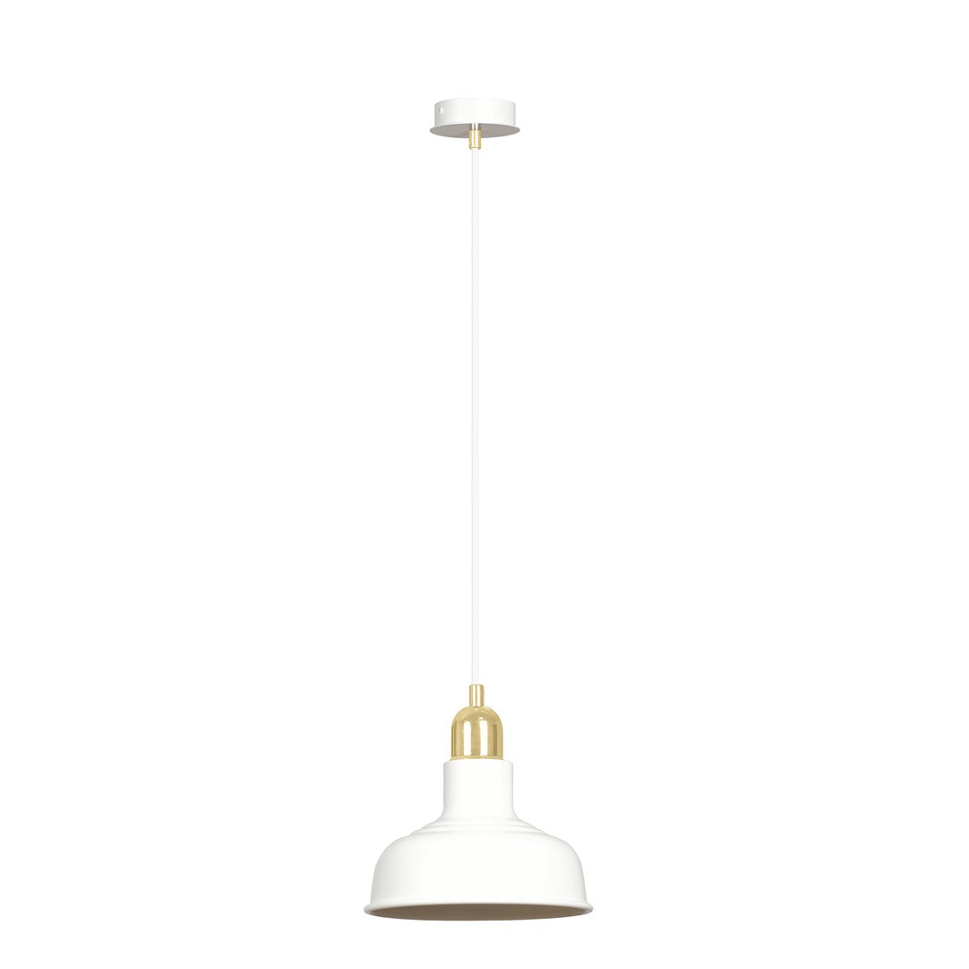 Lampa suspendata metalica alba stil loft Ibor
