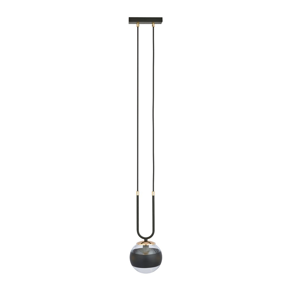 Lampa suspendata neagra cu accente aurii Glam