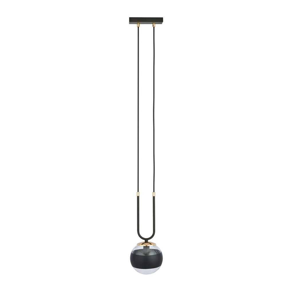 Lampa suspendata neagra cu accente aurii Glam