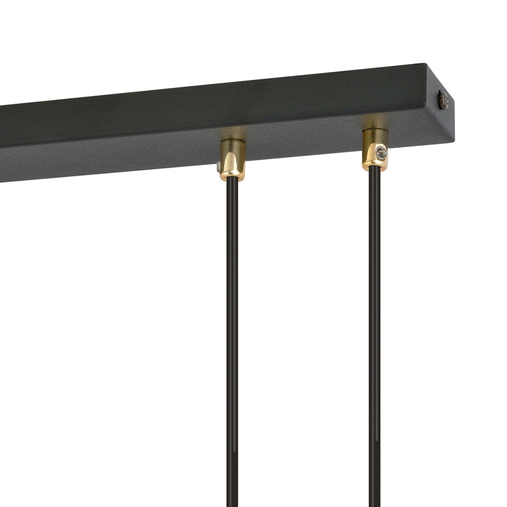 Lampa suspendata neagra cu accente aurii 4 lumini Glam
