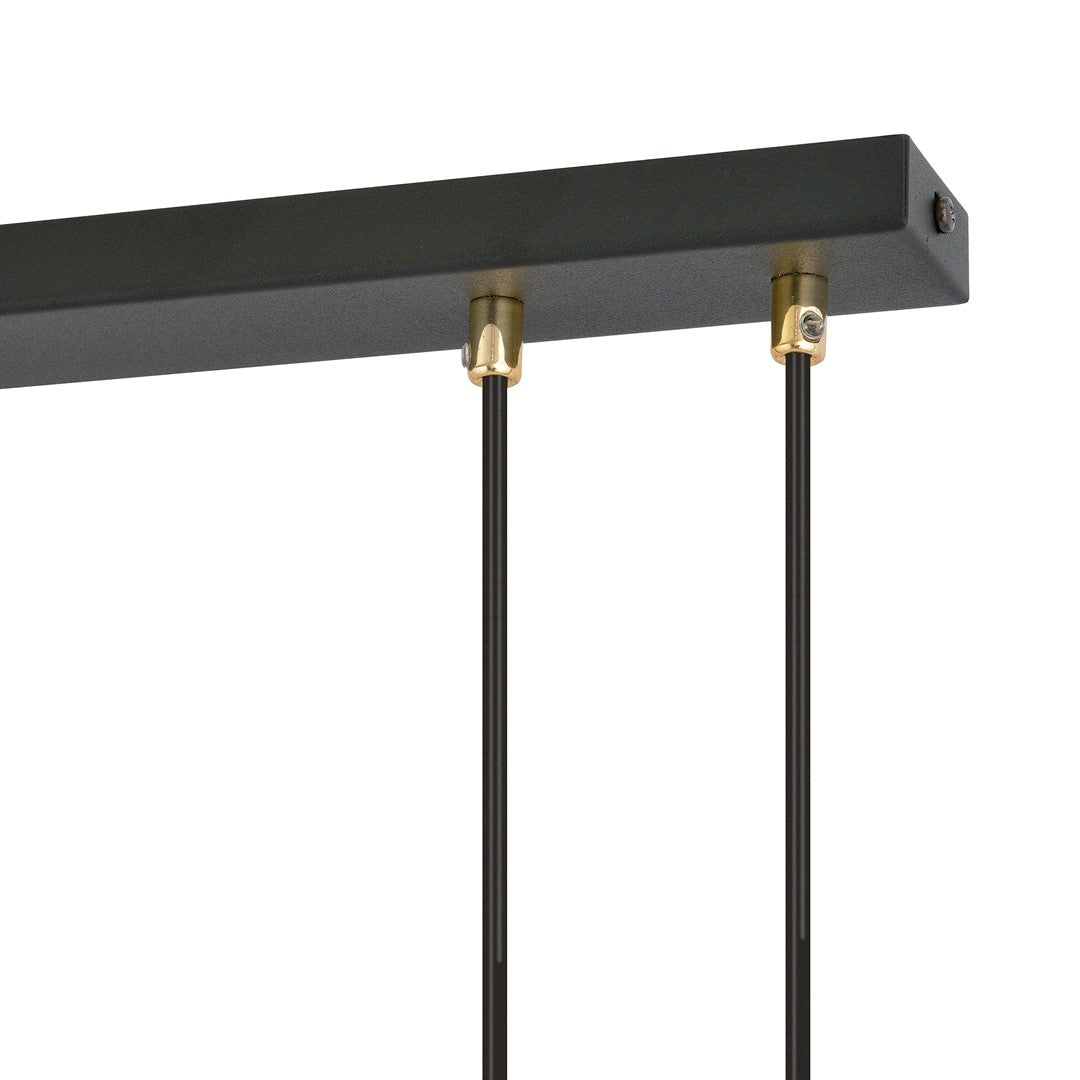 Lampa suspendata neagra cu accente aurii 4 lumini Glam