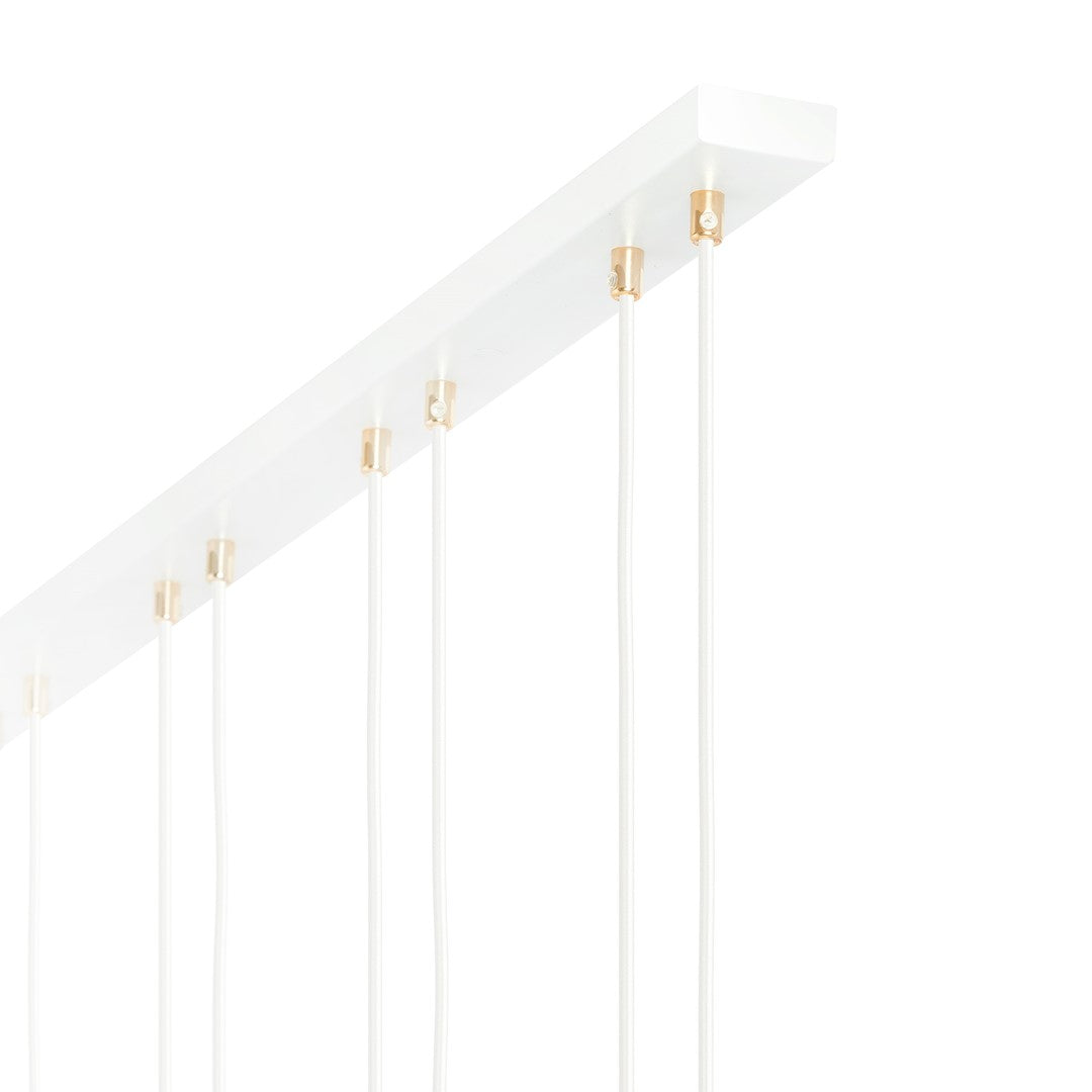 Lampa suspendata opal alba cu accente aurii 3 lumini Glam