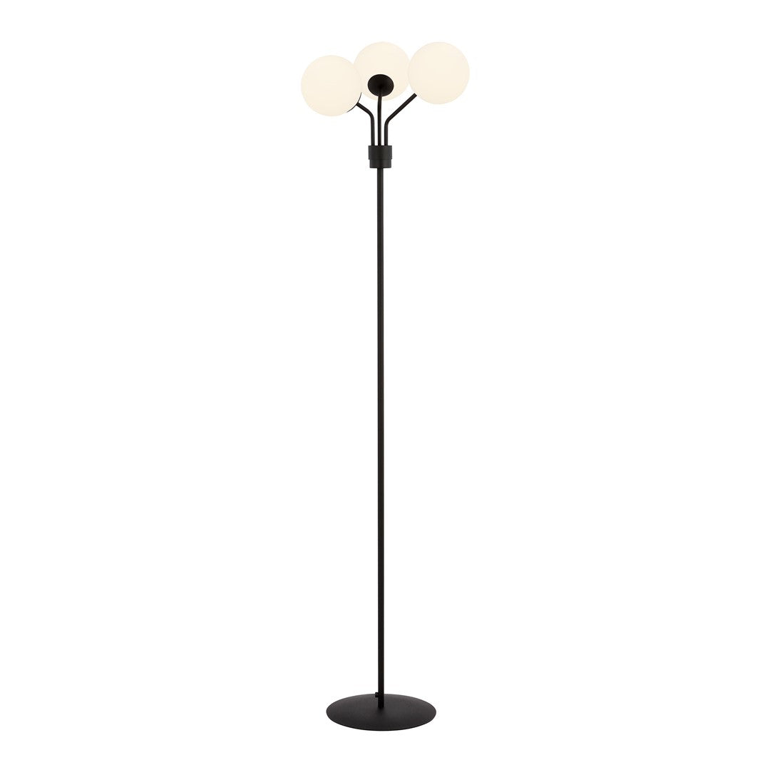 Lampadar negru opal 3 lumini Nova
