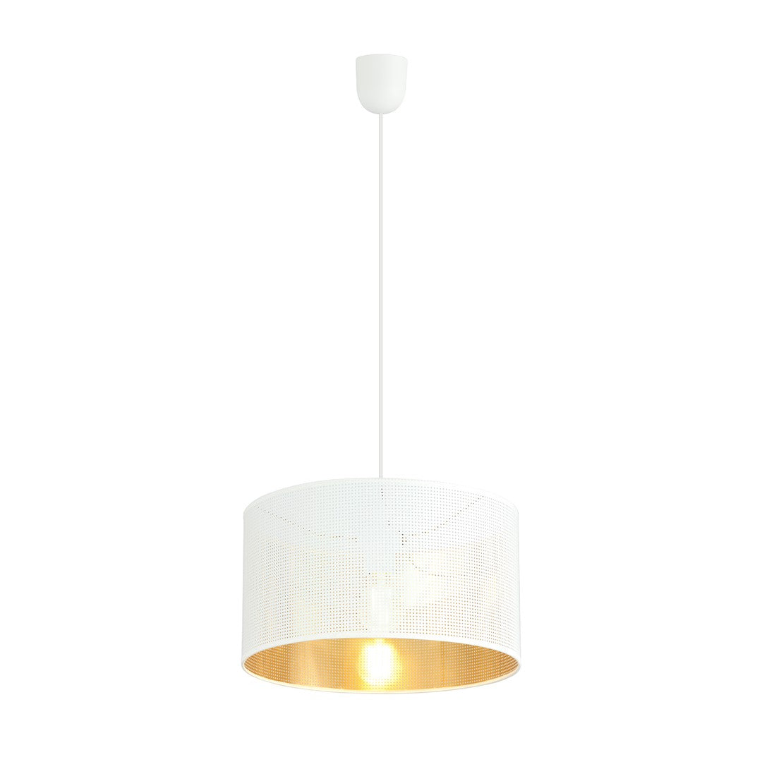 Lampa suspendata cu abrajur alb Aston