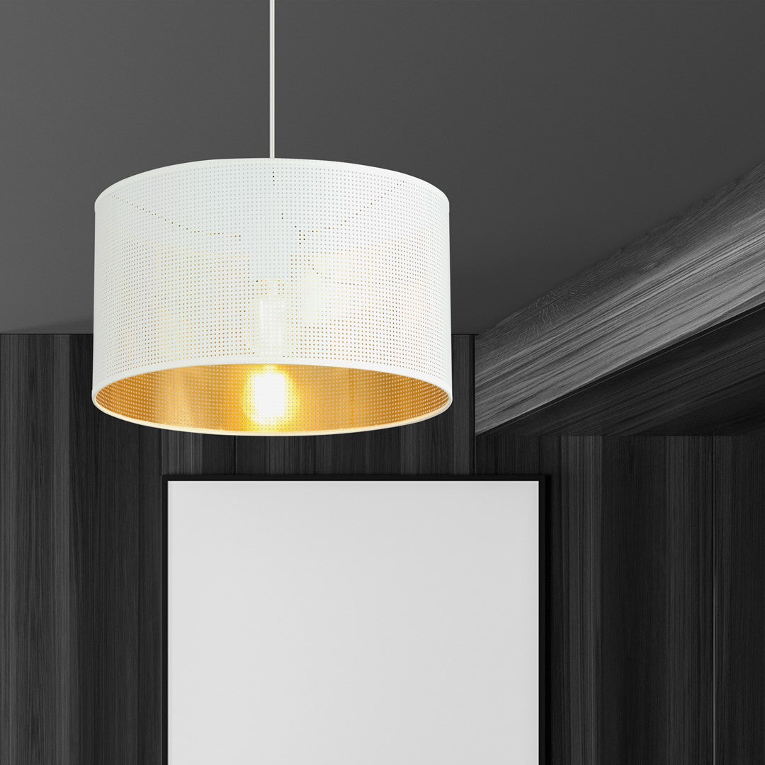 Lampa suspendata cu abrajur alb Aston