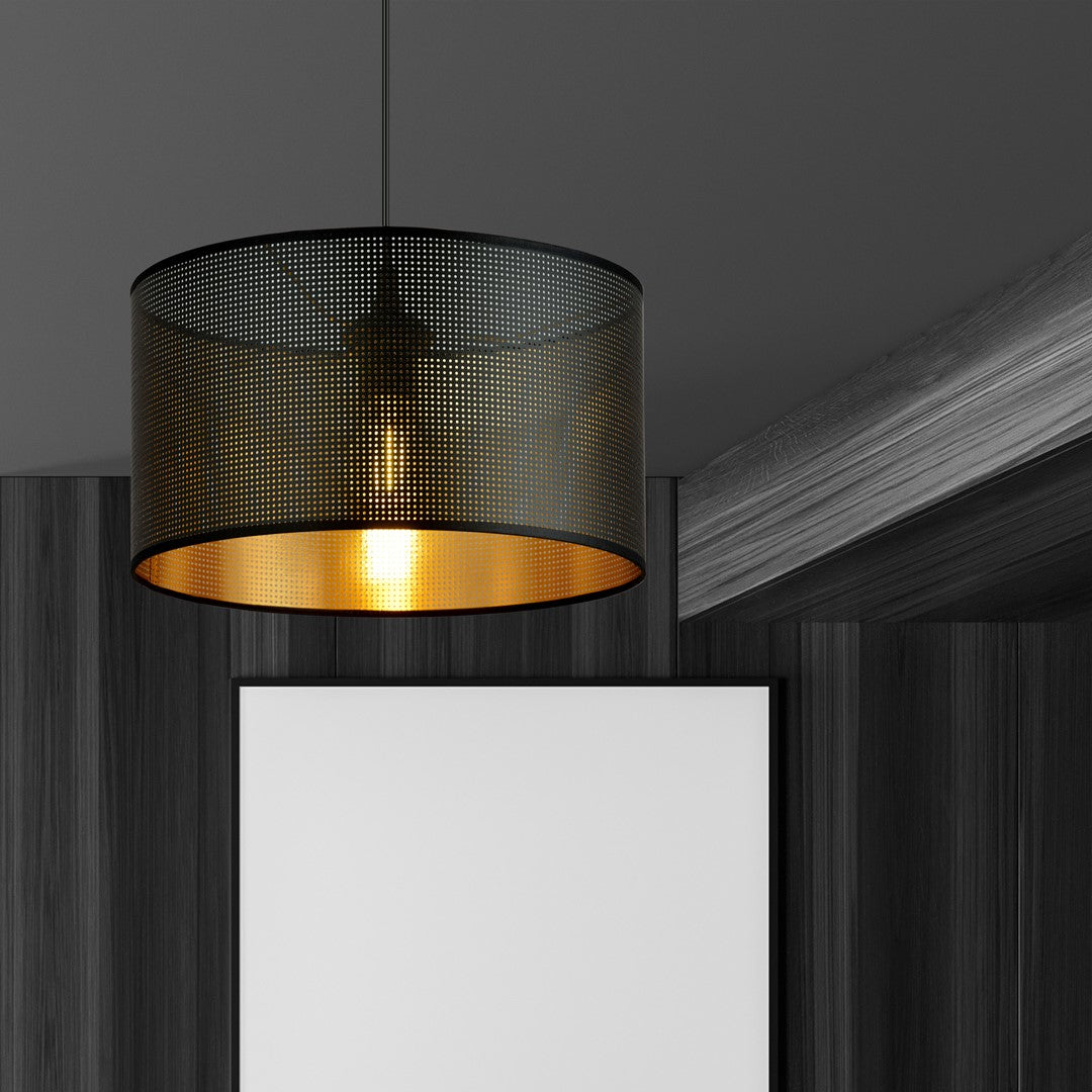 Lampa suspendata cu abrajur negru Aston