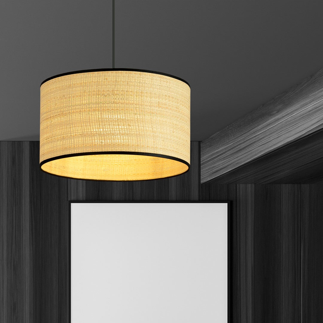 Lampa suspendata cu abrajur ratan Aston