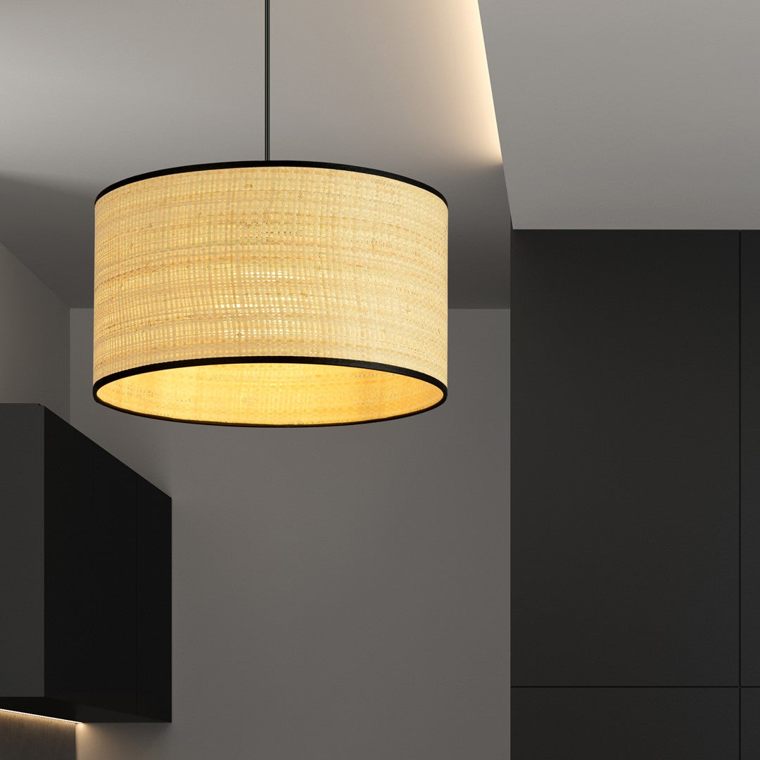 Lampa suspendata cu abrajur ratan Aston