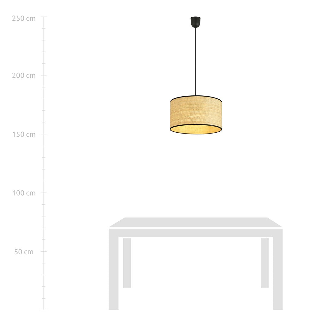 Lampa suspendata cu abrajur ratan Aston