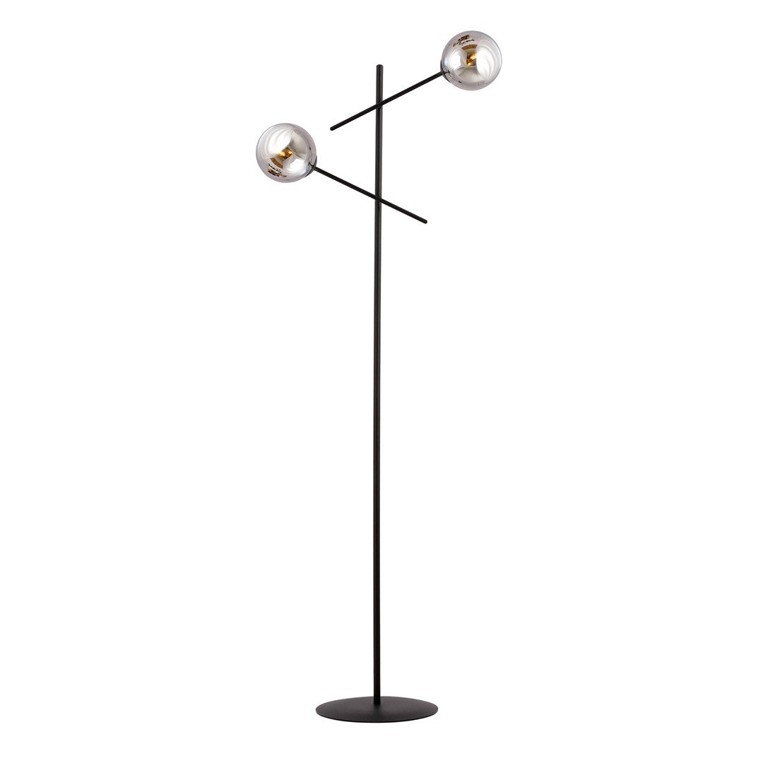 Lampadar negru graphite 2 lumini Linear