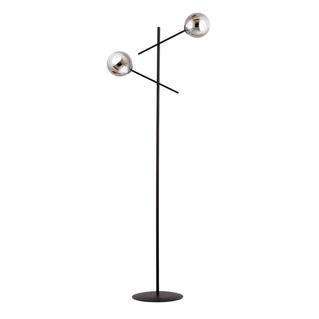 Lampadar negru graphite 2 lumini Linear