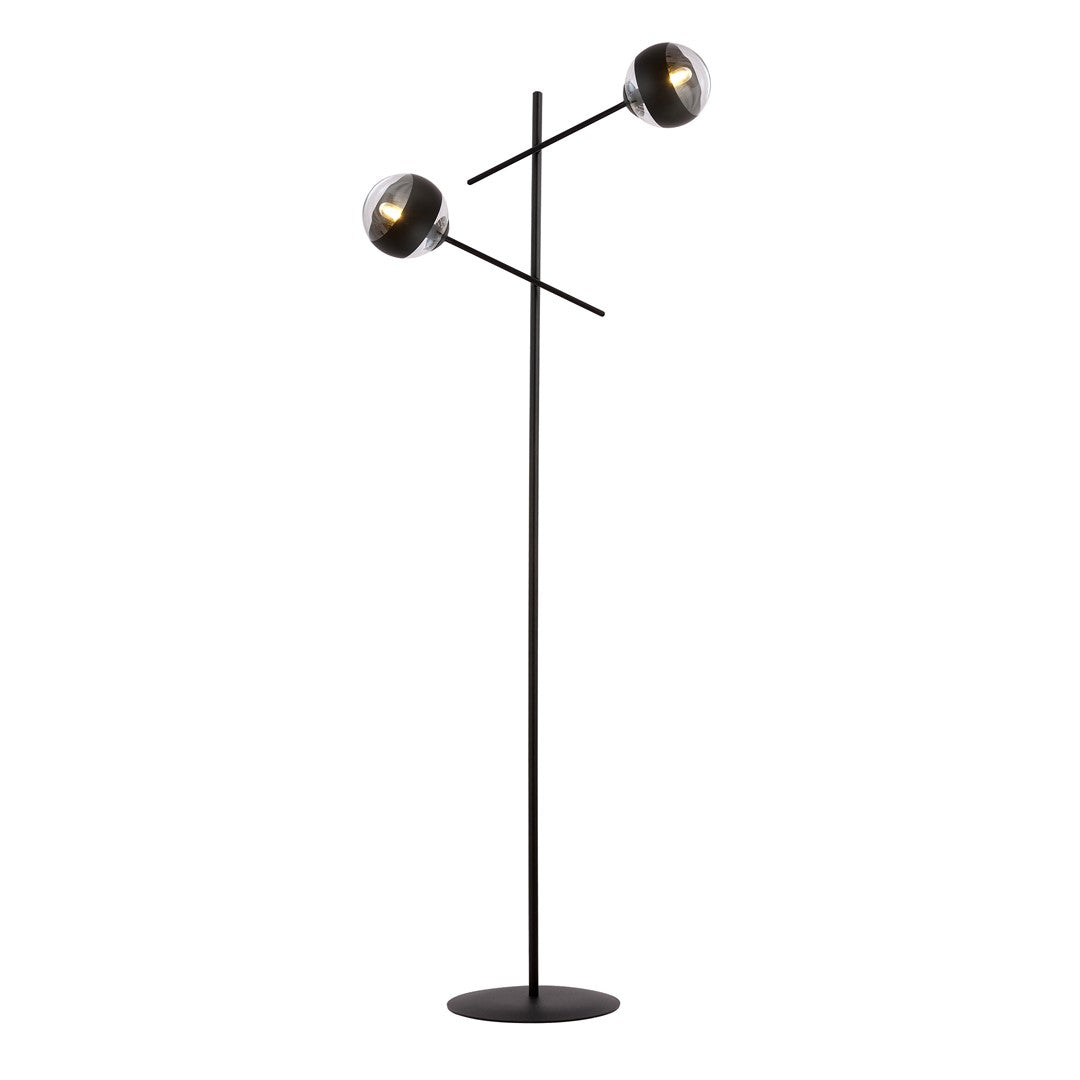 Lampadar negru stripe 2 lumini Linear