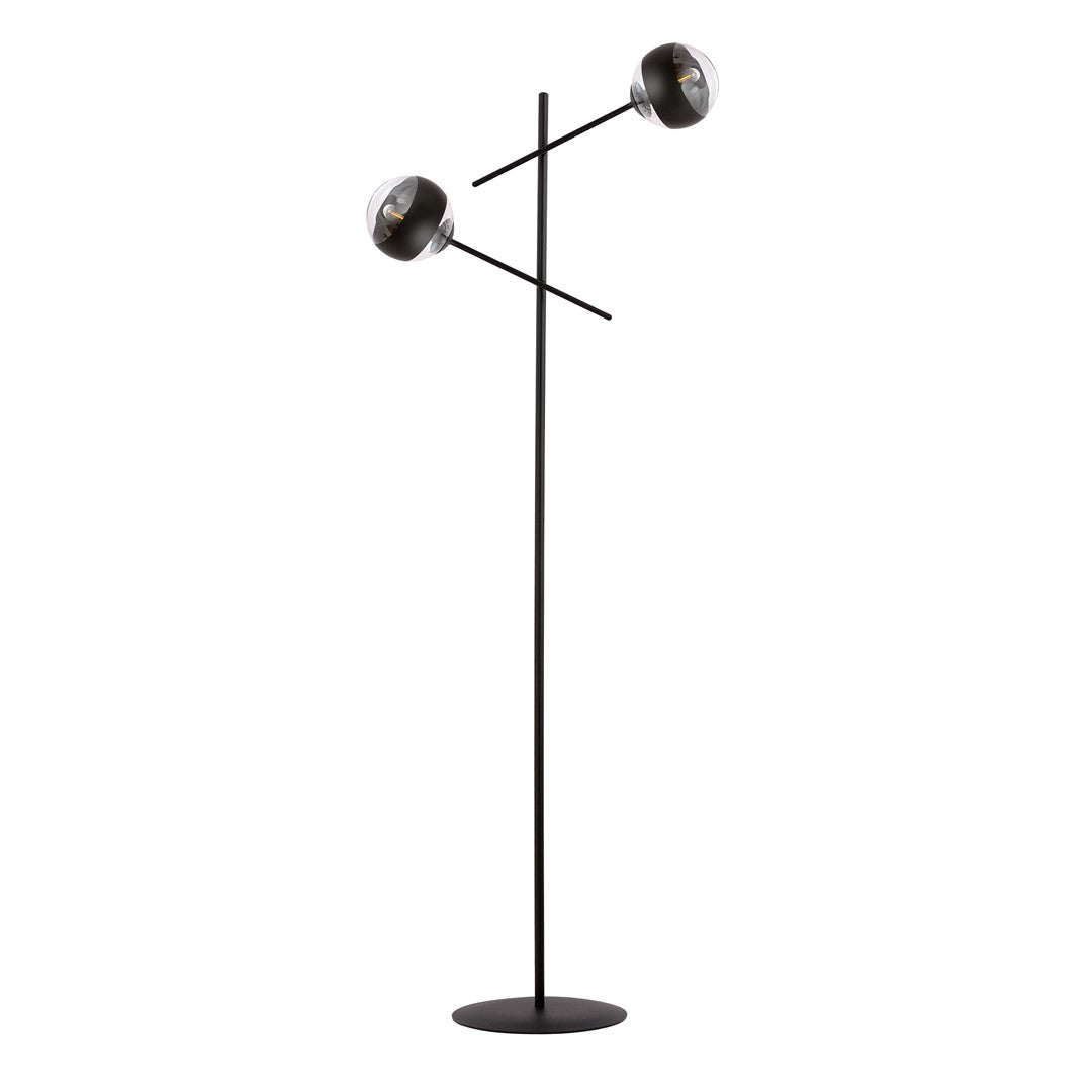 Lampadar negru stripe 2 lumini Linear