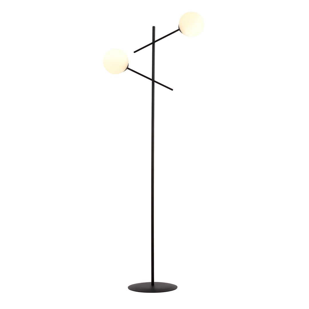 Lampadar negru opal 2 lumini Linear