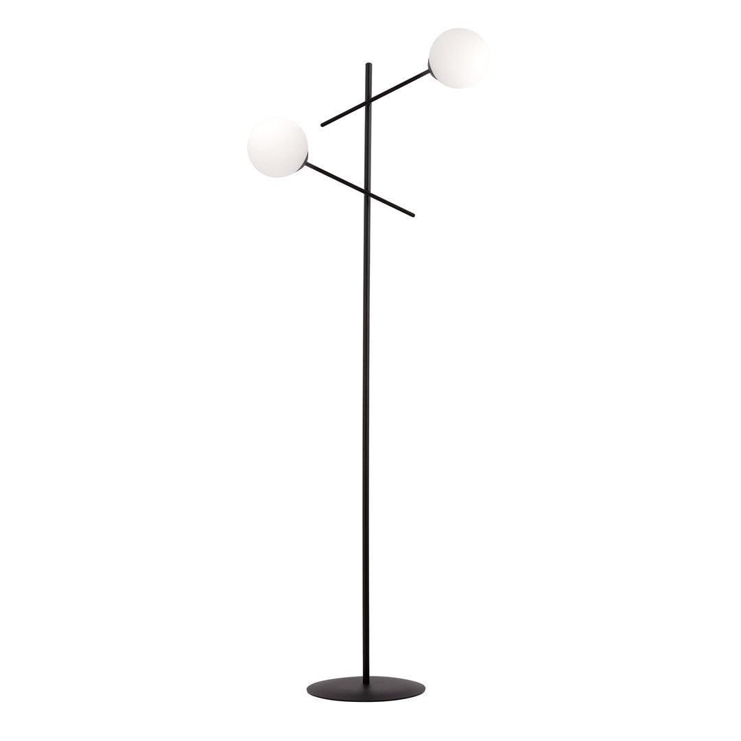 Lampadar negru opal 2 lumini Linear