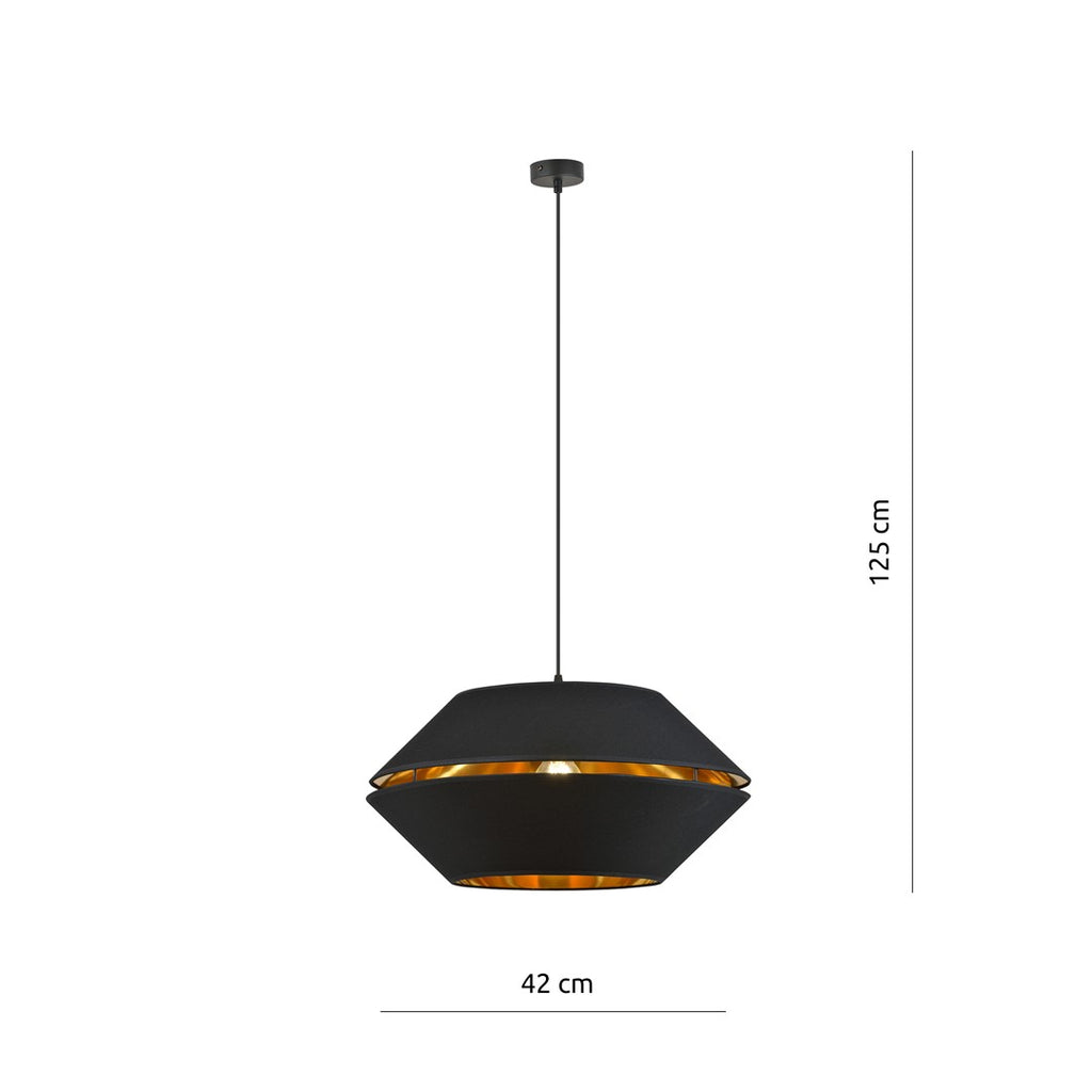 Lampa suspendata neagra cu accente aurii Piano