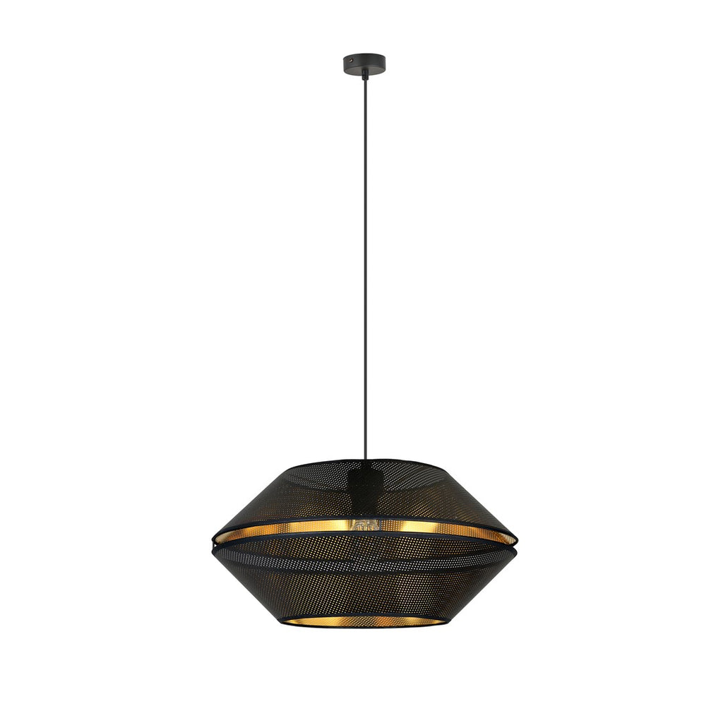 Lampa suspendata neagra cu accente aurii Malia