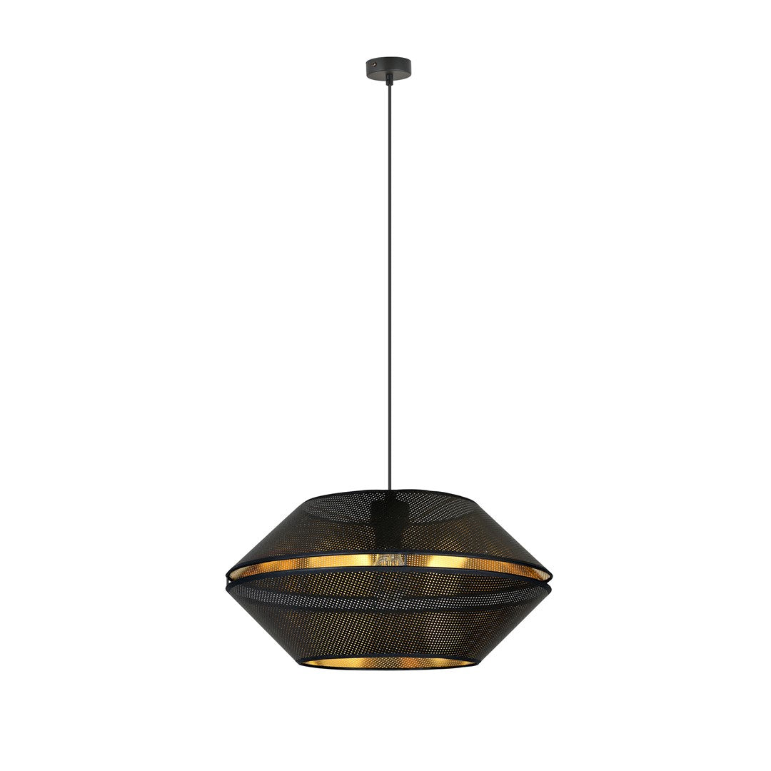 Lampa suspendata neagra cu accente aurii Malia