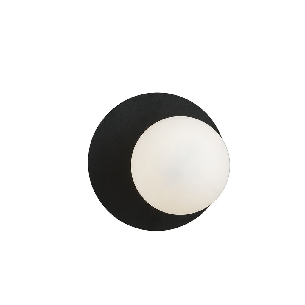 Aplica de perete metalica neagra opal Oslo