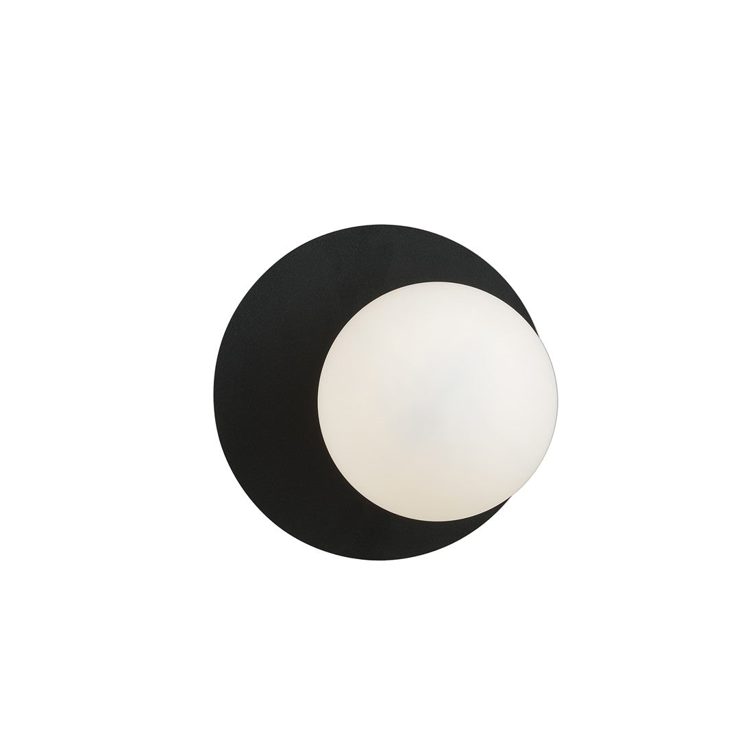 Aplica de perete metalica neagra opal Oslo