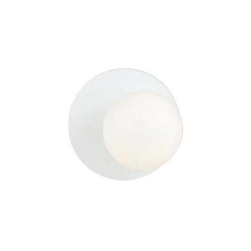 Aplica de perete metalica alba opal Oslo