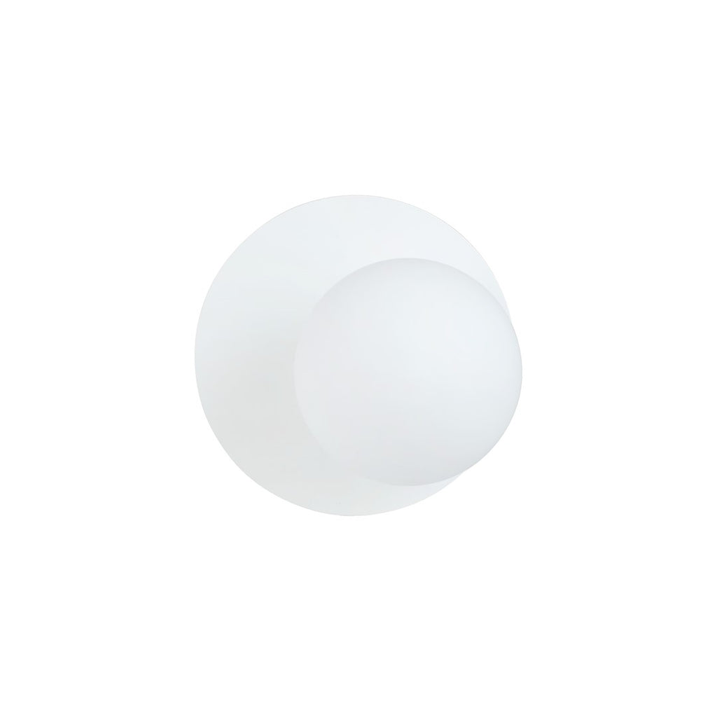 Aplica de perete metalica alba opal Oslo