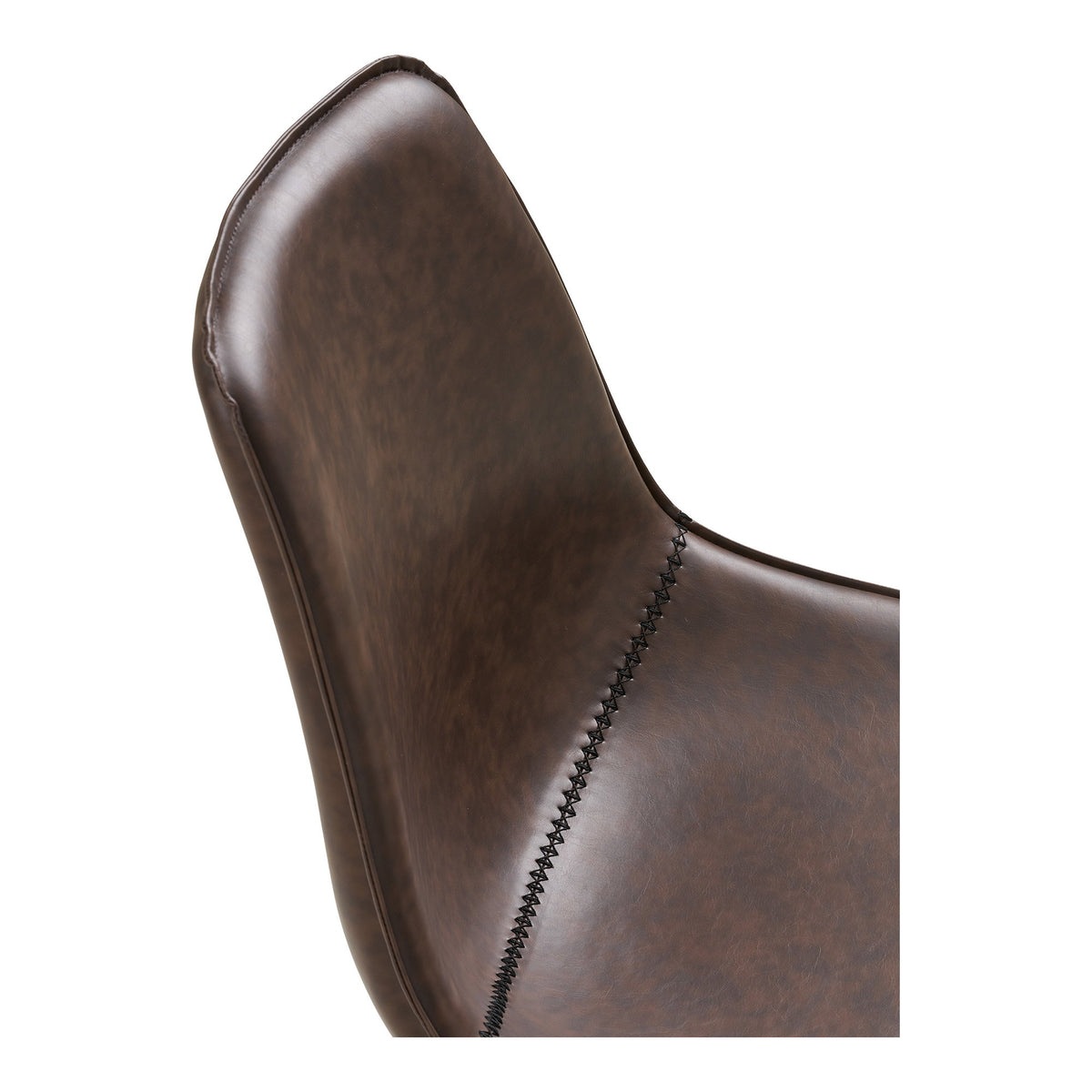 Scaun de birou rotativ, piele sintetică PU, maro închis, picioare negre, HN1227