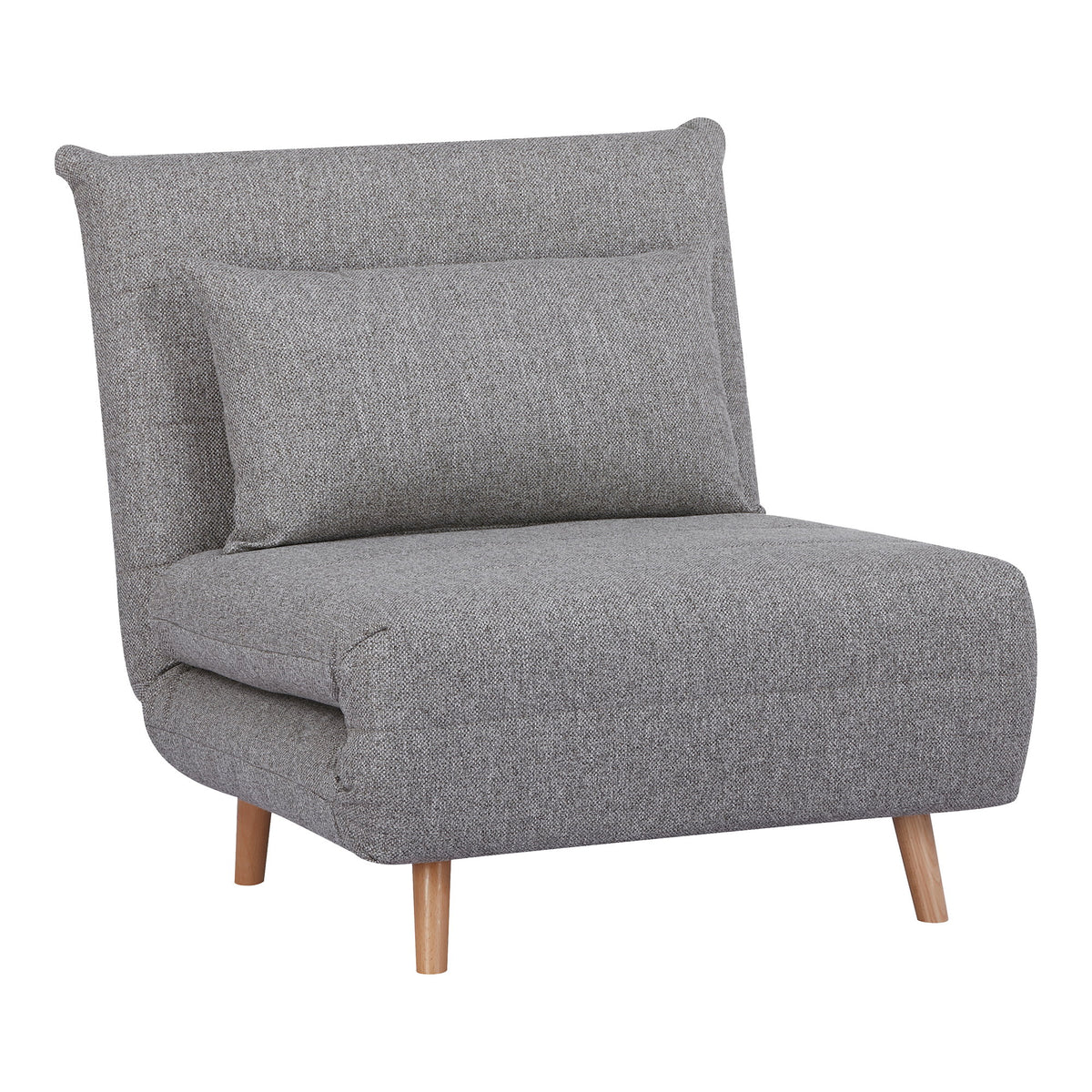 Canapea extensibilă, gri, picior natur, HN1070