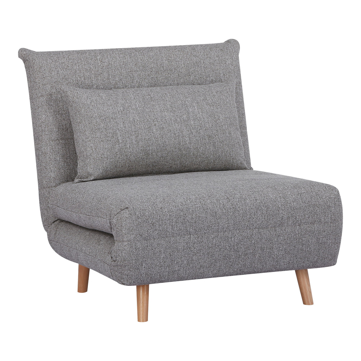 Canapea extensibilă, gri, picior natur, HN1070