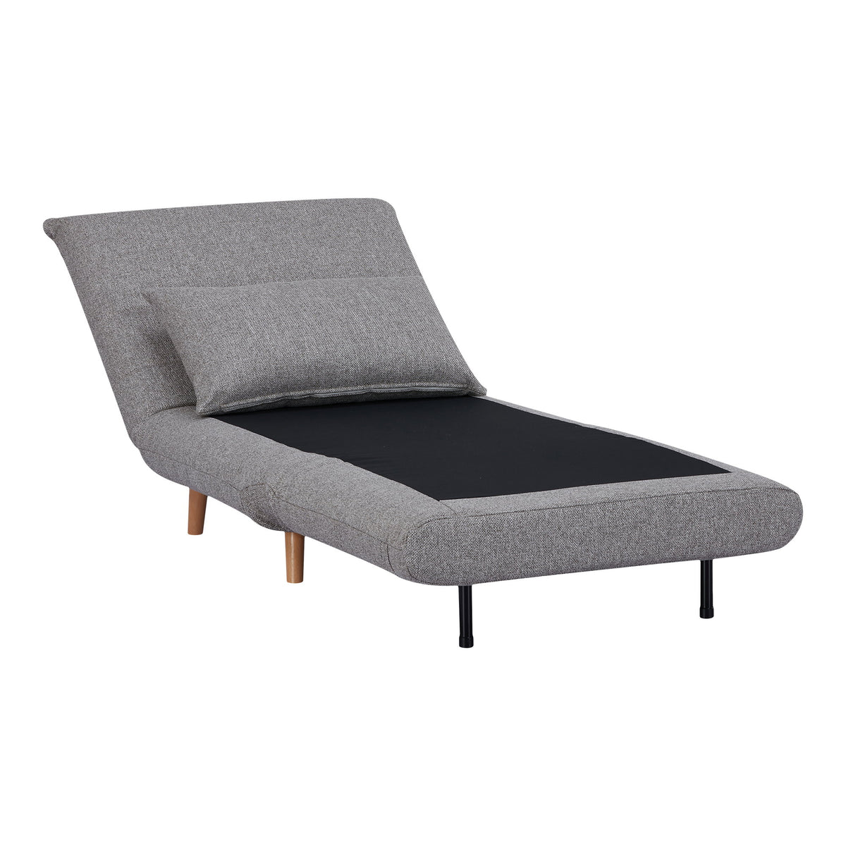Canapea extensibilă, gri, picior natur, HN1070