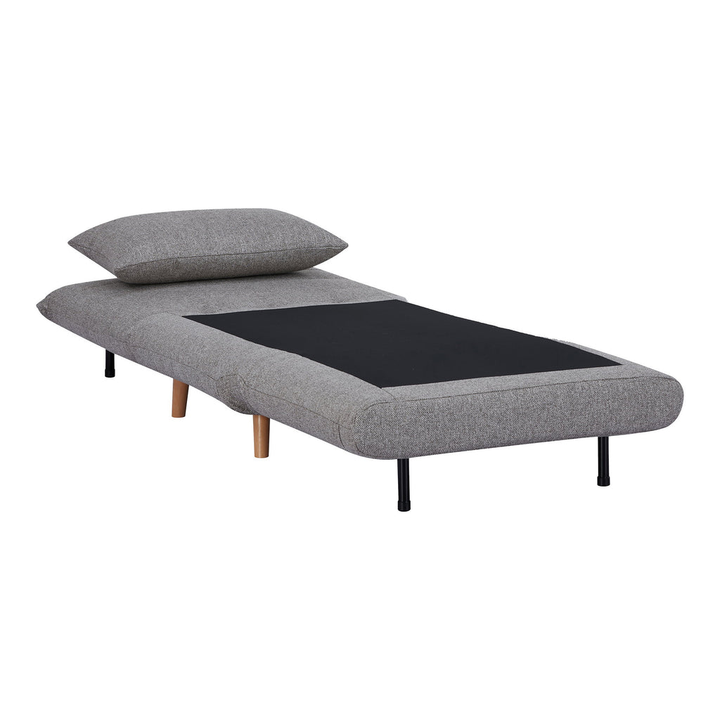 Canapea extensibilă, gri, picior natur, HN1070