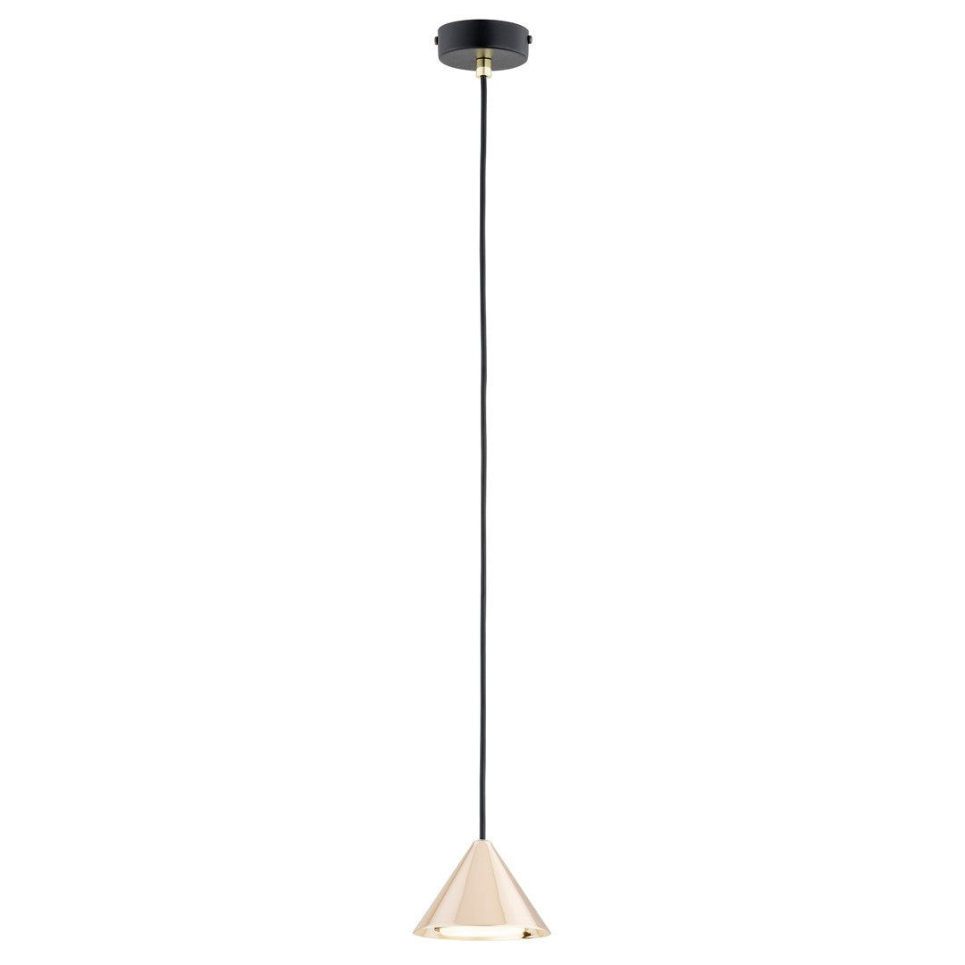 Lampa suspendata metalica conica aurie Elit
