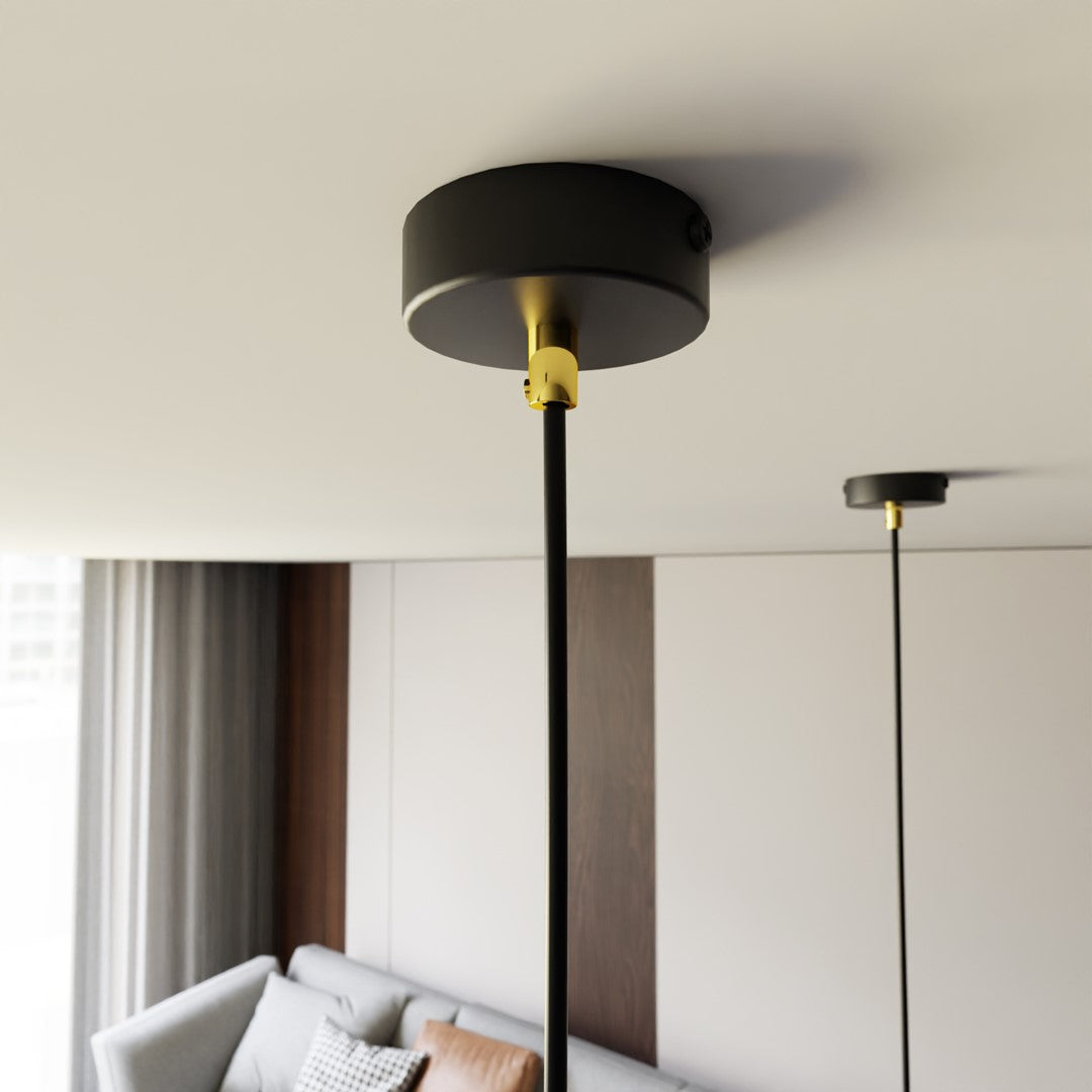 Lampa suspendata metalica conica aurie Elit