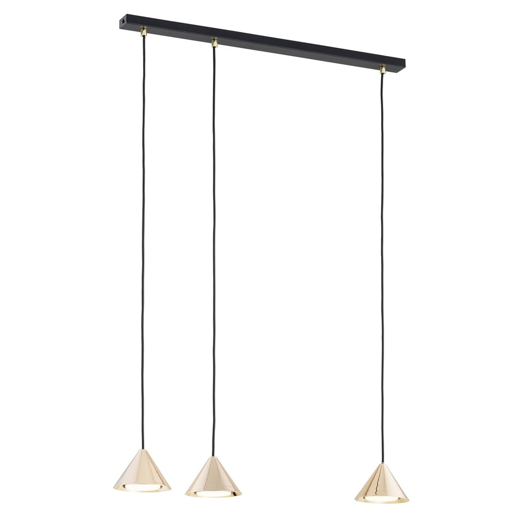 Lampa suspendata aurie 3 lumini Elit