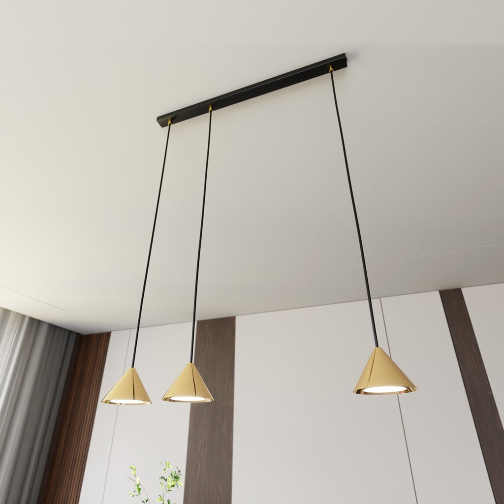 Lampa suspendata aurie 3 lumini Elit
