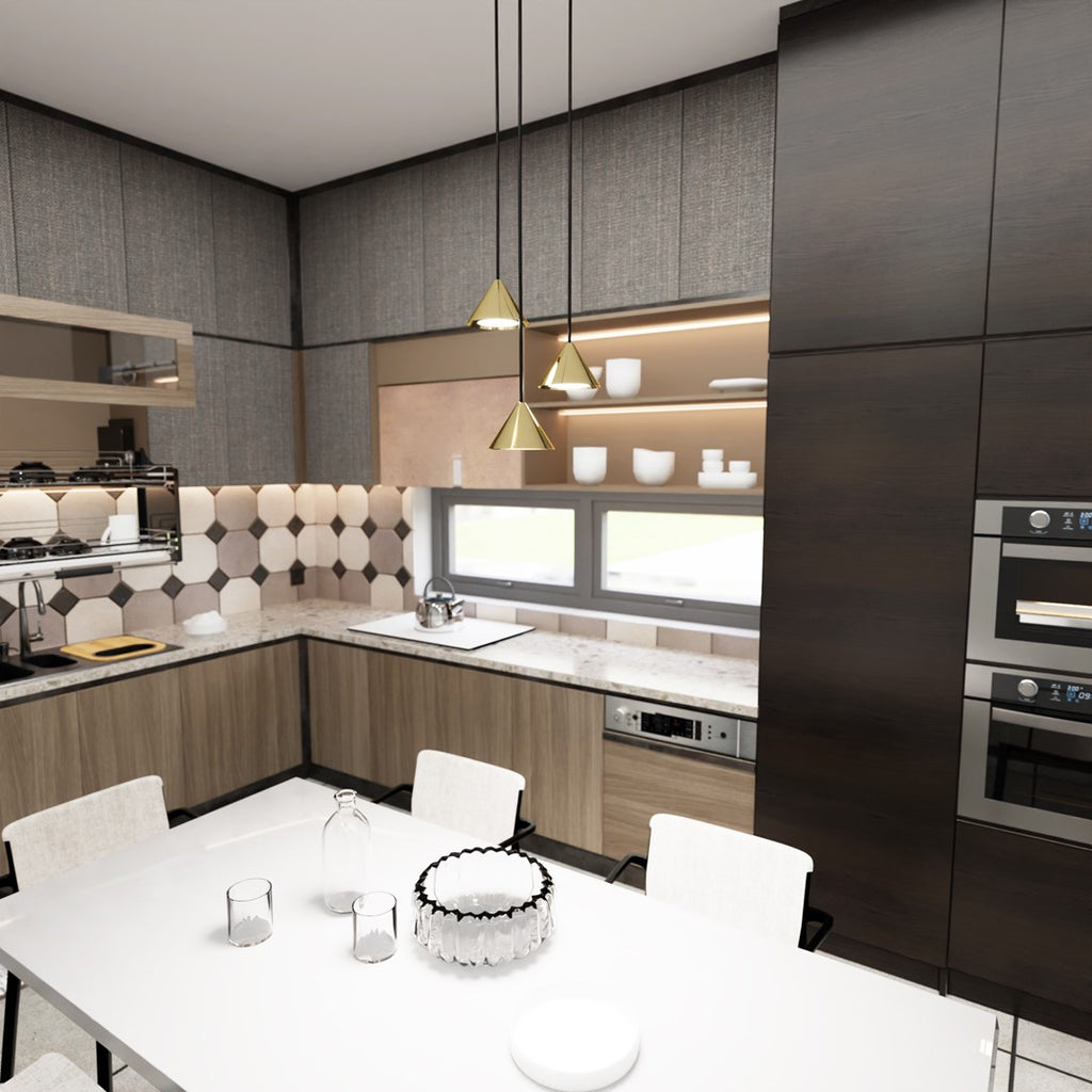 Lampa suspendata conica aurie 3 lumini Elit